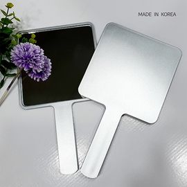 [Star Corporation] ST-339LK Modern Square Hand Mirror (Large) Silver Metallic _ Mirror, Hand Mirror, Fashion Mirror, Portable Mirror